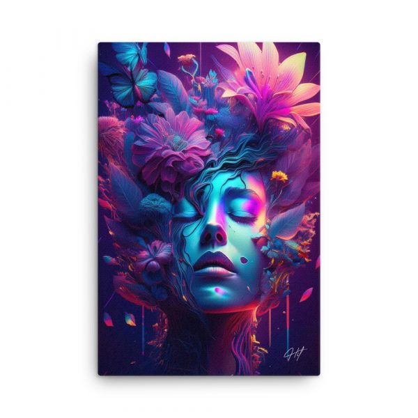 Floral Head Art 002 Huge 24x36 Canvas