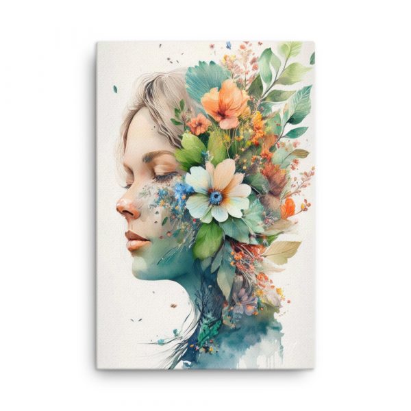 Floral Head Art 006 Huge 24x36