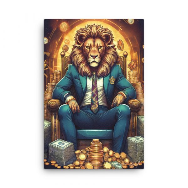 Lion Money King 001 Huge 254x36 Canvas