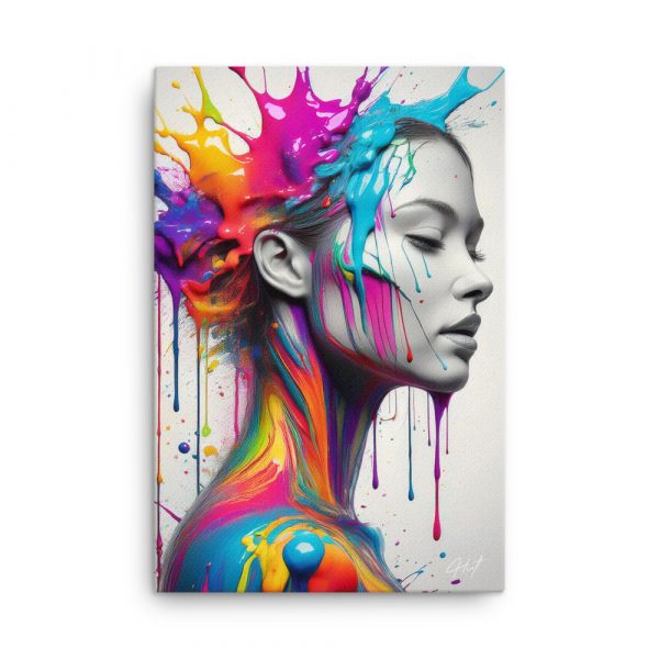 Face Splatter 003 Huge 24x36 Canvas