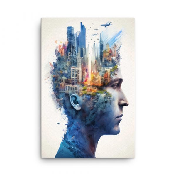 City Head Art 001 Huge 24x36 Canvas