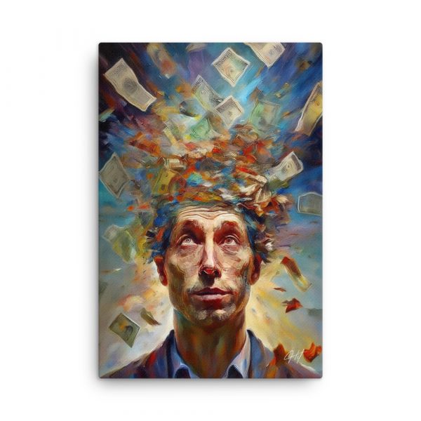 Money Head 001 Huge 24x36 Canvas