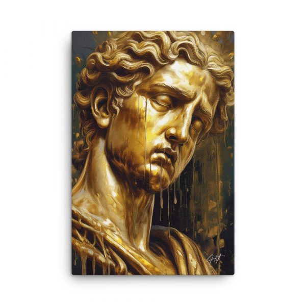 Gold Statue Drip 006 Huge 24x36 Canvas