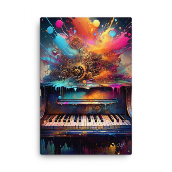 Music Piano Abstract 001 Huge 24x36 Canvas