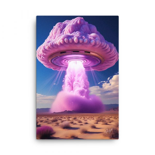 Pink Spaceship Clouds 001 Huge 24x36 Canvas