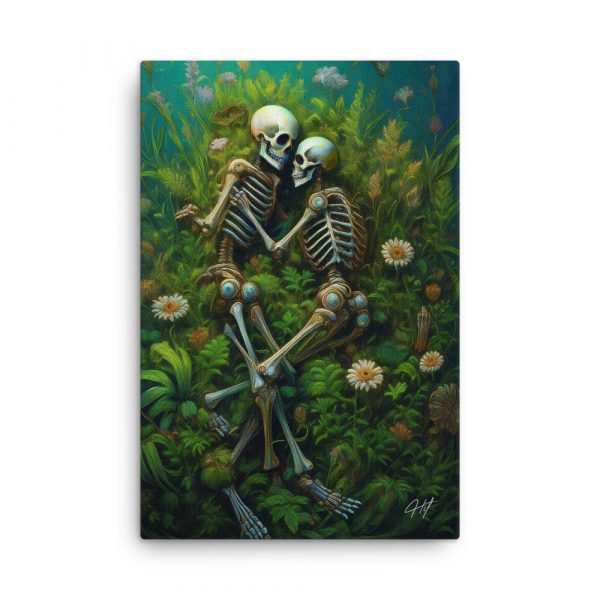 Skeltons Love Garden 001 Huge 24x36 Canvas